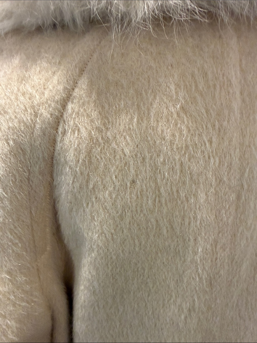 Vintage Mohair Coat with Faux Fur Collar - Picture 8 of 16